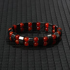 Hematite Therapy Stretch Bracelet — Mixed Metal