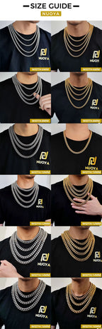 Stainless Steel Cuban Chain Necklace Miami 8/10/12MM