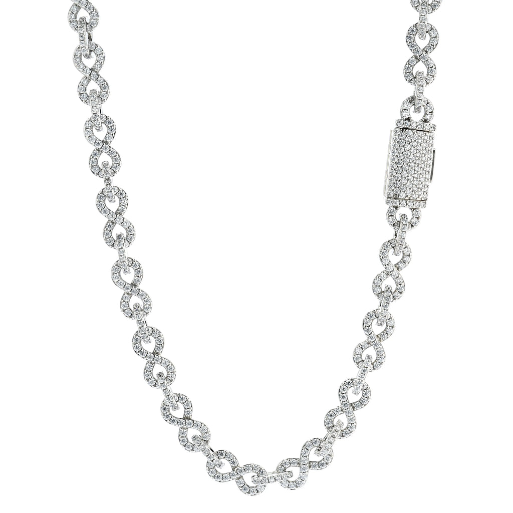 Iced Out Cuban Chain Necklace Stainless Steel 6MM