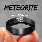 Meteorite Fidget Spinner Ring — Stainless Steel
