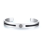 Viking Cuff Bangle Bracelet — Stainless Steel