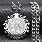 Archangel Amulet Pendant Necklace — Stainless Steel