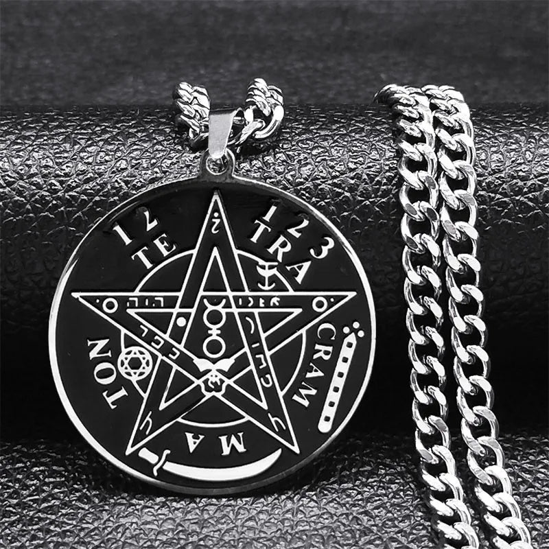 Pentagram Pendant Necklace — Stainless Steel