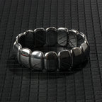 Hematite Therapy Stretch Bracelet — Mixed Metal