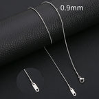 HIYEE Stainless Steel Snake Chain Necklace Chains for DIY for Women Jewelry Making Findings Pendants Lobster Clasps