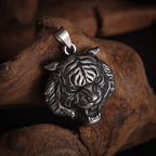 Domineering Ferocious Tiger Head Pendant Stainless Steel Animal Necklace Men's Punk Trend Cool Jewelry Boy Gift