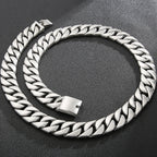 Mens Necklaces Brushed Gold Color Stainless Steel 20MM Wide Curb Chain Tight Cuban Link HipHop Neck Chains for Men