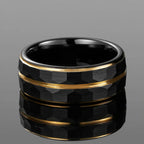 gothic jewelry rings for man Minimalist black tungsten ring luxury joyeria punk jewellery accesorios hombre fashion aneis