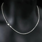 Twist Chain Necklace — Stainless Steel, Spring Buckle Clasp, 3MM