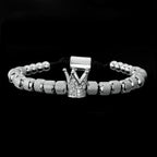 Luxury Crown Men Bracelet 316L Stainless Steel Bracelet Banlge Titanium Steel Gold Color Bracelet Adjust Size Men