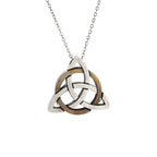 Celtic Trinity Knot Pendant Necklace — Zinc Alloy