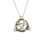 Celtic Trinity Knot Shield Pendant Necklace — Zinc Alloy