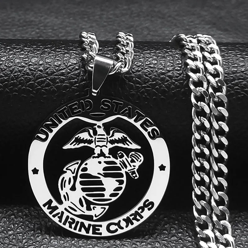 Statement Pendant Necklace — Stainless Steel