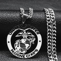 Statement Pendant Necklace — Stainless Steel
