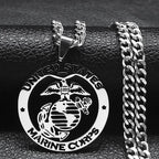 Statement Pendant Necklace — Stainless Steel