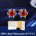 Moissanite Studs Earrings Pass Diamond tester Pen For Men Women 18K Platinum Plated Bride Wedding Gemstone 925 Silver Earrings