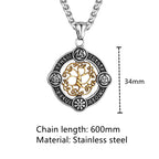 Norse Life Tree Pendant Necklace — Gold-Tone