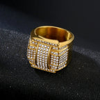 Iced Out Full Crystal CZ Ring 20mm — Stainless Steel