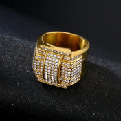 Iced Out Full Crystal CZ Ring 20mm — Stainless Steel