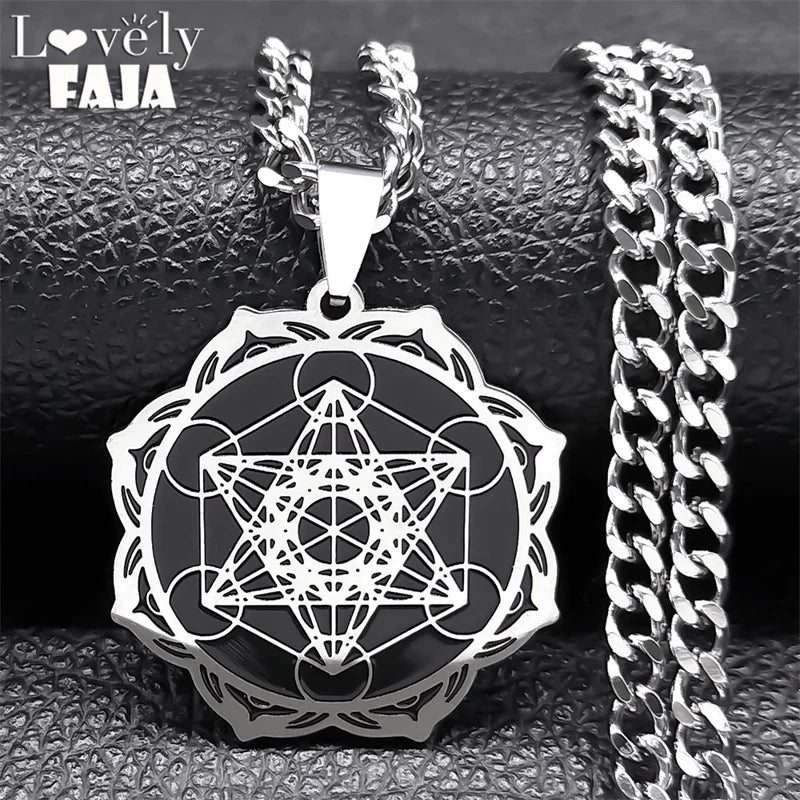 Angel Metatron Pendant Necklace — Stainless Steel