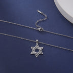Simple Star of David Pendant Necklace — Stainless Steel