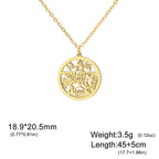 Double Amulet Protection Necklace Witch Knot Pentagram Tetragrammaton Stainless Steel Protection Jewerly Wholesale