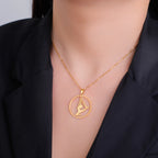Unift Stainless Steel Sport Women Necklace Runner Rhythmic Gymnastics  Silhouette Pendant Fashion Birthday Jewelry Wholesale