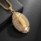 Hip Hop Rock Rapper Blessing Alphabet Pendant Necklace for Personality Men Fashion Street Trend Jewelry Accessories Gift