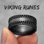 Vintage Nordic Viking Runes Celtic Knot Series Stainless Steel Womens Mens Rings Punk Biker Jewelry Creativity Gift