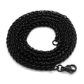 HNSP STAINLESS STEEL Twisted Rope CHAIN NECKLACE FOR MEN Versatile Neck Jewelry Pendant Black/Gold Chain Accessories