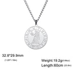 My Shape 12 Constellation Necklace Gothic Zodiac Pendant Chain Women Men Leo Aries Virgo Capricorn Birthday Jewelry Wholesale