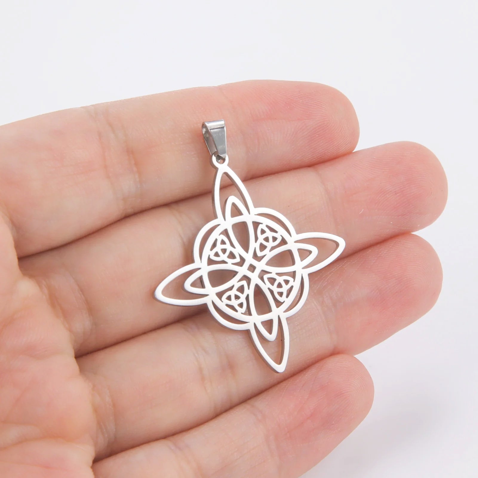 Celtic Stainless Steel Pendant Necklace