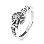 New Vintage Antique Coin Ring with Rotating Compass Design Open Adjustable Ring for Good Fortune Jewelry