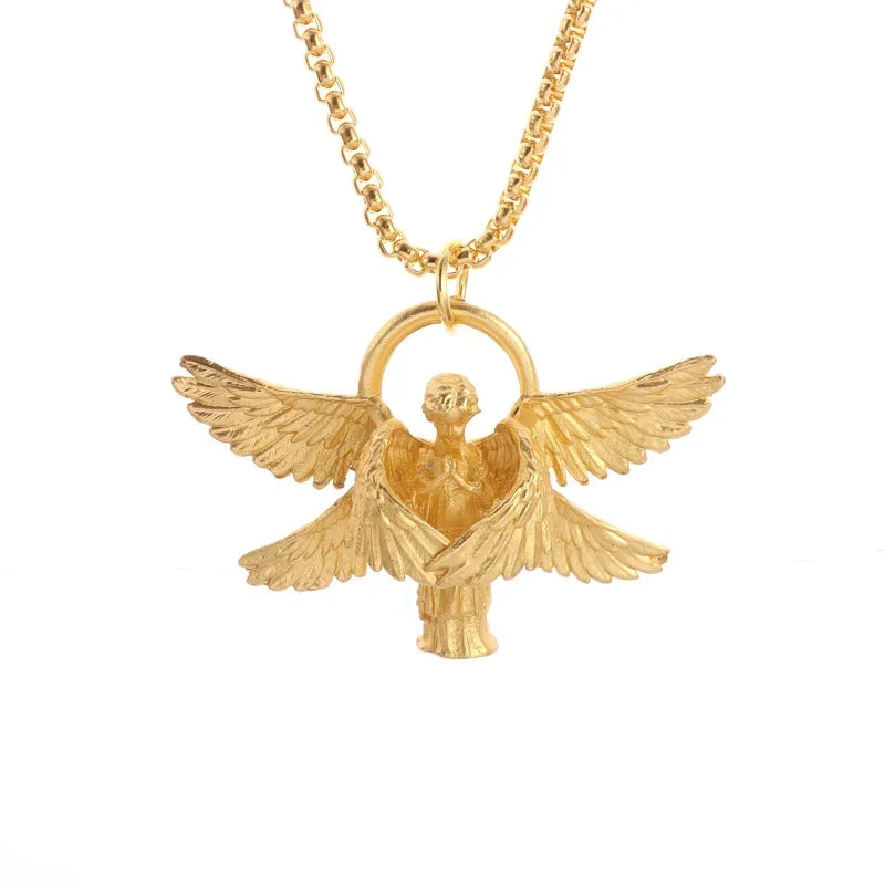 Angel Stainless Steel Pendant Necklace