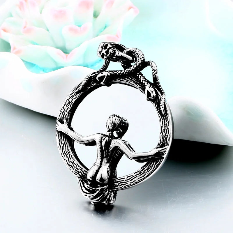 Snake Stainless Steel Pendant Necklace