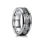 Fashion Black Narrow Wood Grain Stainless Steel Rings For Men Anniversary Party Jewelry Accessories Classical Men Rings