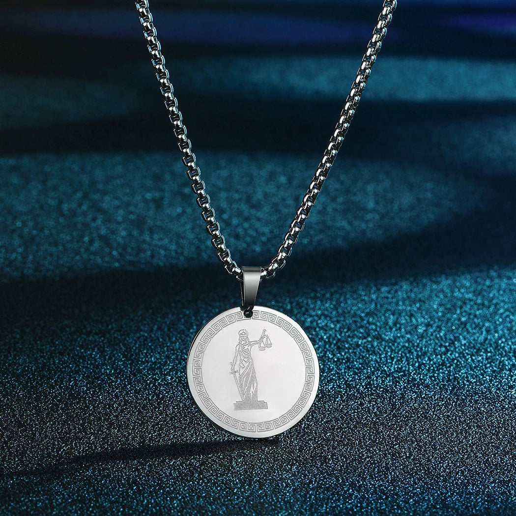CHENGXUN Dainty Chef Knife Pendant Necklace for Women Men Steel Knife Charm Neck Chain Male Talisman Amulet Protection Jewelry