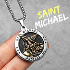 Arch Angel St.Michael Men Necklaces Stainless Steel Pendant Chain Powerful Amulet Vintage Cool Women Jewelry Gifts