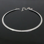 Punk Metal Torques for Women Gothic Golden Silver Color Smooth Chain Collar Fashion Choker Necklace Retro Personality