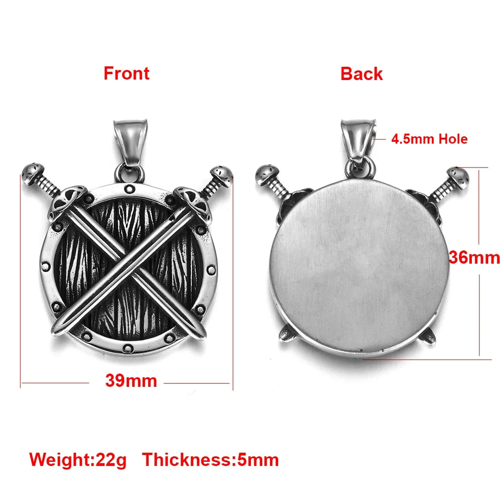 Stainless Steel Viking Norse Pendant for Necklace DIY Accessories Jewelry Making Findings Men Charm Supplies Punk Axe