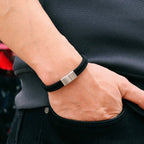 Fashion Men Bracelet Stainless Steel Magent Buckle Wrap Braclet Bangle Pulseria Hombre Beach Nautical Rope Braslet