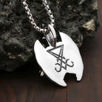 Occult Steel Pendant Vintage Gothic Satanic Goat