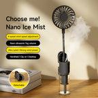 New Spray Clip Fan, 2-in-1 Hydrating and Cooling Fan, Portable USB Rechargeable Mini Handheld Cooling Spray Fan