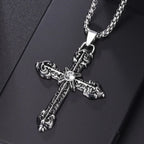 Cross Pendant Necklace — Stainless Steel