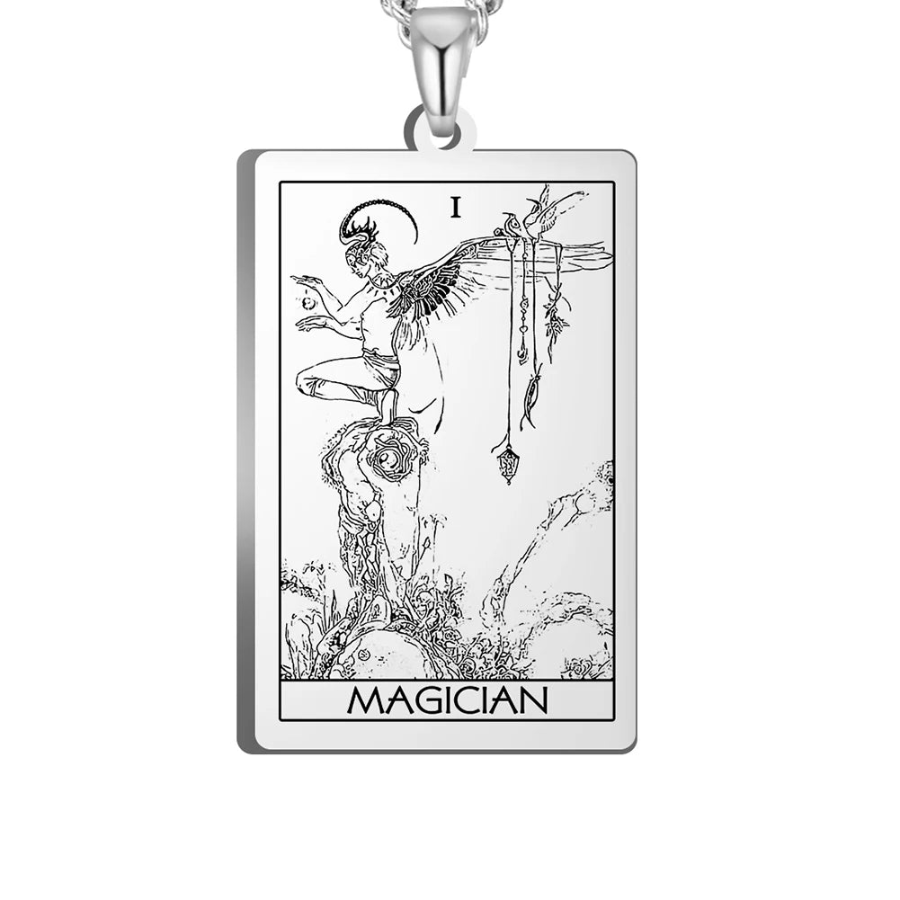 Tarot Major Arcana Amulet Necklace — Stainless Steel