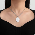 Dawapara Saint Cyprian Medal Necklace Powerful Prayers and Conjurings Michaelmas Catholic Amulet Stainless Steel Jewelry