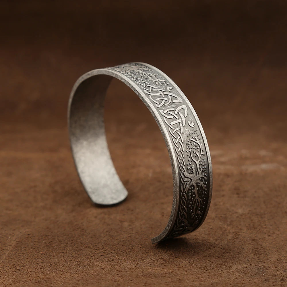 Viking Rune Bracelet Black — Stainless Steel