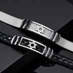 Star of David Watch Strap Bracelet — Stainless Steel