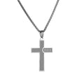 Gold Cross Jesus Pendant Necklace Titanium Steel