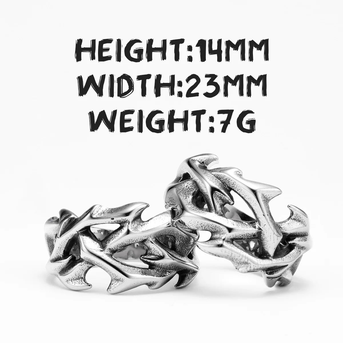 Crown of Thorns Ring — Stainless Steel